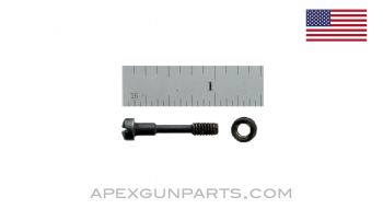 Ruger Police Service Six Grip Screw and Escutcheon, 1.08", .38, Blued Steel, *Good*