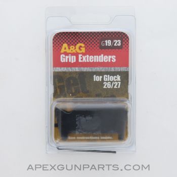 A&G Pachmayr Made Glock 26/27 Grip Extender, A&G G19/23 *NEW*
