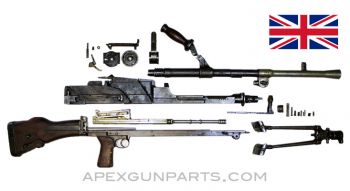 BREN Mk1 Parts Kit with Cut Receiver Pieces & MK1 Barrel, .303 British, *Good* 