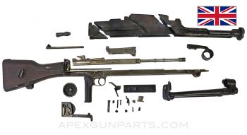 BREN Mk1m Parts Kit With Torch Cut Receiver Pieces and Bipod, Broken Pistol Grip, .303 British *Good* 