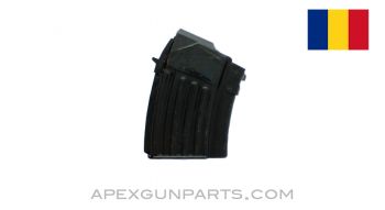 AK-47 Magazine, 10rd Double Stack, 7.62x39, Romanian, Blued Steel *NOS* 