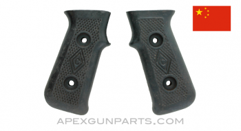 PPS-43 Pistol Grip Halves, Left & Right, Black Plastic, Chinese, *Good* 