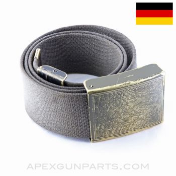Vintage West German Military Field Combat Belt, w/ Brass Buckle, 42" *Very Good*