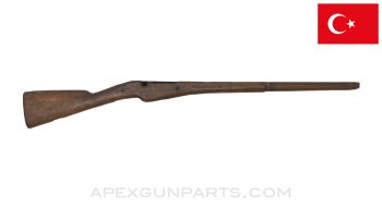 Turkish Berthier Mle 1907/15 Forestry Service Carbine Stock, 41", Stripped, Cracked/Repaired, Wood *Fair*