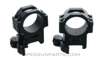 UTG 30mm Max Strength Scope Rings, QD Leverlock, Medium Profile, Set of 2, *NEW*
