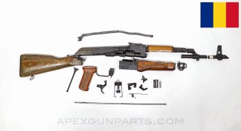 Romanian M63 AKM Parts Kit, Dated 1964, w/ Demilled Barrel, Laminated Wood Stock, Matching, 7.62X39 *Good*