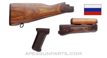 Russian AKM Wood Stock Set, With Izhevsk Pistol Grip, *Very Good*
