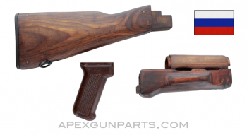Russian AKM Wood Stock Set, With Tula Pistol Grip, *Very Good*