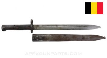FN Model 24 Bayonet and Scabbard, Chipped / Dented *Poor*
