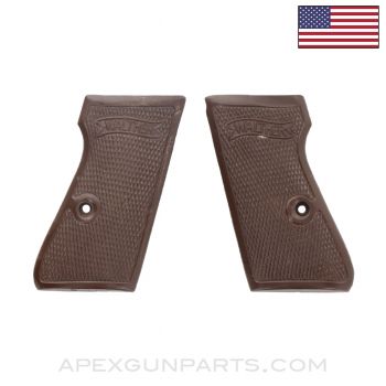 Walther PP & PPK/S Grips, Brown Polymer, .380 & .32, *New Manufactured*