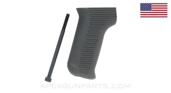 PKM Pistol Grip and Mounting Screw, Gray Delrin® *NEW* US Made 922(r) compliant part