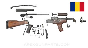 Romanian M63 AKM Parts Kit, Laminated Wood Stock & Forward Grip, 7.62X39 *Very Good* 