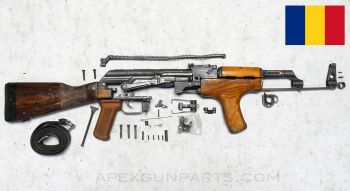 Romanian AK-47 / AKM Parts Kit, ALL Matching, Laminated Wood w/Grip, Leather Sling, 7.62x39 *Good* 