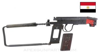 Egyptian Port Said Lower Grip Frame w/Folding Stock and Wood Grip Panels *Very Good*