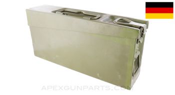 German MG Ammo Can, WWII, Lightweight Aluminium, Refinished, Green, *Good*
