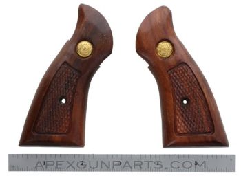 Taurus Revolver Wood Grips, .22 Frame, Square Butt, Checkered, *NOS* 
