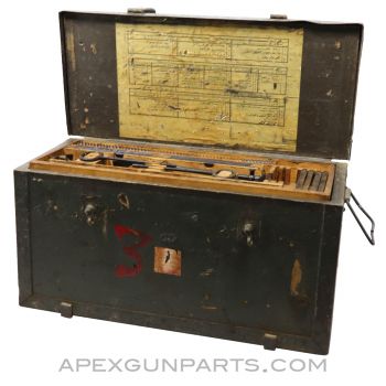 Hotchkiss 1922 Armorer Spare Parts and Tools Chest, Turkish Marked *Good* 