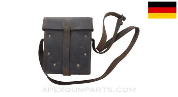 MG-34 Gunner Tool Pouch, w/ Shoulder Strap, No Tools, Leather *Poor*