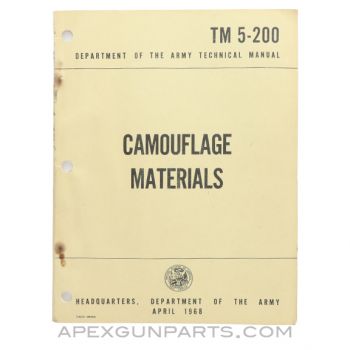 Camouflage Materials Technical Manual, Department of the Army, TM 5-200, Paperback *Good*