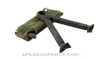 CETME Models B, C & L Bipod with Belt Pouch, Adjustable legs, Sold *As Is* 