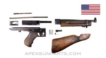 Thompson M1A1 Parts Kit, 10" Barrel, Horizontal Foregrip, .45 ACP, *Fair*