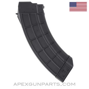 US PALM AK-47 Magazine, 30rd, Waffle Pattern, Black Polymer, Polymer Lug, No Packaging, 7.62x39 *NEW*
