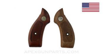 Smith and Wesson .38 Airweight Grips, Wood *Good*
