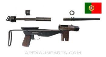 FBP M/948 Parts Kit w/ Original Live Barrel and Trunnion, Collapsible Wire Stock, NO Bolt, 9x19 *Good* 