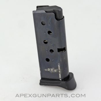 Ruger LCP Magazine, 6rd, w/ Finger Ext, Made in Italy, .380 ACP *Good*