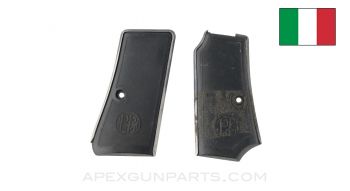 Beretta 1934/1935 Grip Panels, Left & Right, Black W/Metal Back
