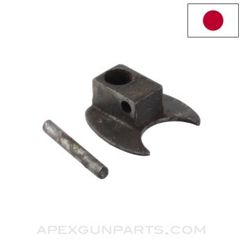 Japanese Type 38 Rifle Stock Cap, w/ Pin *Good*
