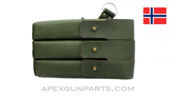 MP 38/ 40 Magazine Pouch, Green Leather, Right Side, *Very Good* 