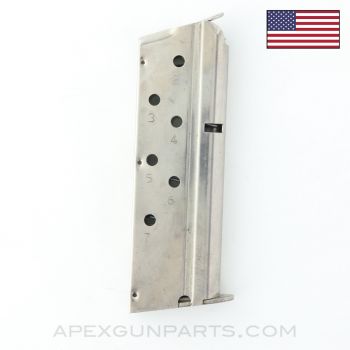 1911 Magazine, 7rd, Stainless, 9mm, *Good*