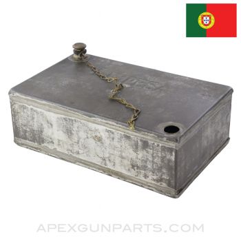 Breda M37 "Cleaning" Solution Can From Armorers Chest, Missing Spigot, 7"x4", Portuguese Contract *Good*
