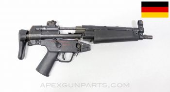 H&K MP5 Parts Kit, 8.5" 3-Lug Barrel, 4 Position Navy Lower, A3 Collapsible Stock, Black, 9mm NATO *Very Good* 