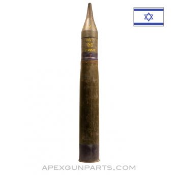 Israeli 105mm Projectile, HE-915, 39", Light Artillery, Inert Trainer, *Good* 