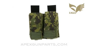 Eagle Industries Made Double Magazine Pouch, M9 / Glock / SIG Double Stack, AOR2 Camo *Good*