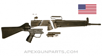 C93 Rifle Partial Parts Set, w/US Made 16" Barrel, Black Polymer Furniture, .223 / 5.56 *Good* 