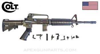Colt Carbine Model 727 Parts Kit, 14.5" Barrel, Full Auto, Adjustable Stock, 5.56x45 NATO *Good*