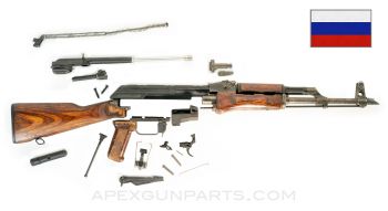 Russian AKM Parts Kit, "Y" Marked Takeoff Barrel, Replacement Front Trunnion, 7.62x39 *Excellent* ONE-OFF